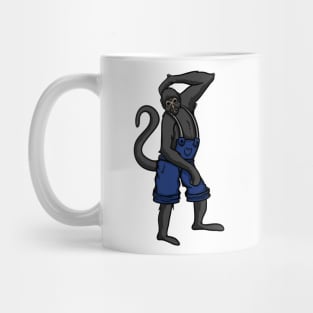 Cute Anthropomorphic Human-like Cartoon Character Spider Monkey in Clothes Mug